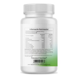 Enzimas digestivas con Probióticos y Prebióticos para una mejor digestión, 90 cápsulas Primetech con 50 mg de Enzimas digestivas, 43 mg Probióticos, 200 mg de inulina de agave y 380 mg de L-Glutamina