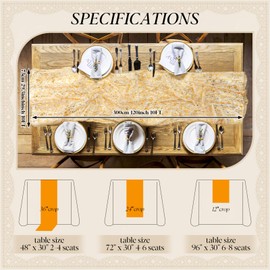 Gold Table Runner, 118×28inch Gold Glitter Sequin Metallic Foil Gauze, 10Ft Chiffon Cheesecloth Runner, Gold Table Decorations for Wedding Birthday Party Christmas Bridal Baby Shower