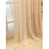 F-CHU Net Curtains 72 inched Drop Pair Sheer Lace Curtain