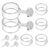 6 Pack 1-Inch EZ-Mount Flag Rings, Adjustable Plastic Flag Pole