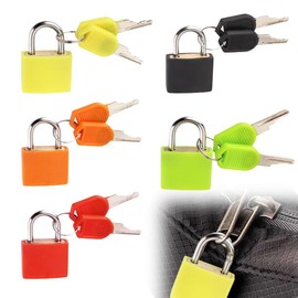 Pack of 5 Luggage Locks with Keys Mini Padlock Small Suitcase Lock Coloured Luggage Lock Security Lock Small Lock Key for Luggage Travel Bags Suitcase