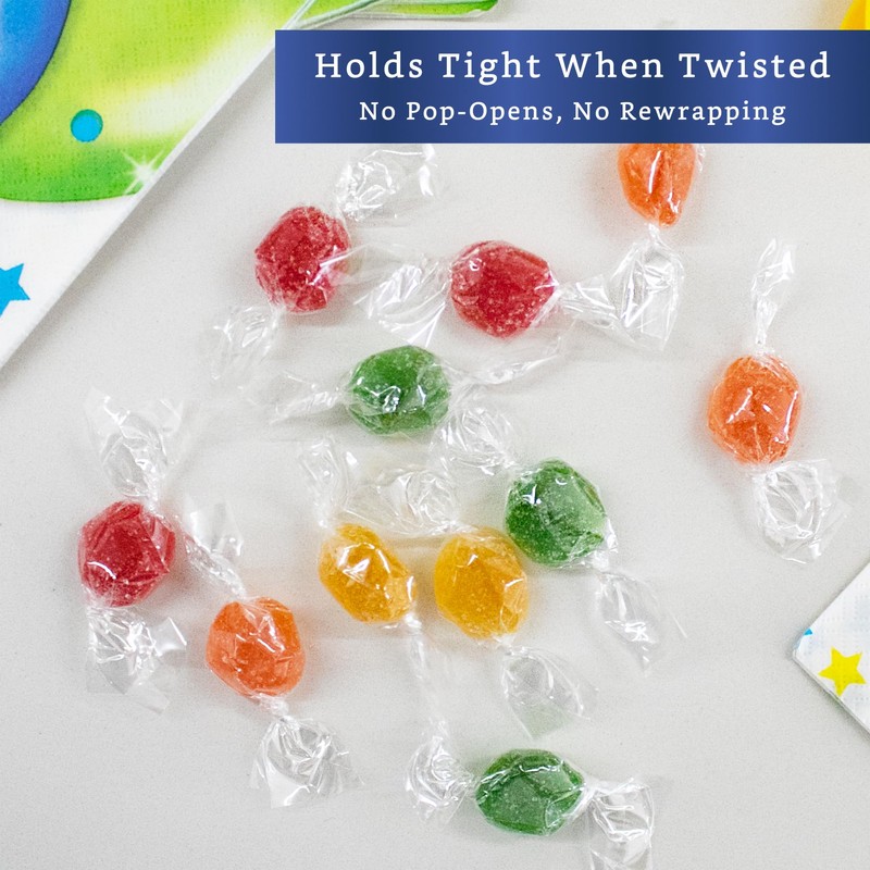 FIESTA WRAPS Clear Candy Wrappers for Caramels (600 Pcs 2.5