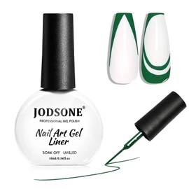 JODSONE 10ml Art Gel Liner Dark Green Gel Nail Polish Need U V Lamp Cured Gift for Girls at Home Salon Design