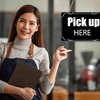Order Here and Pick Up Here Signs Double-Sided Order Here