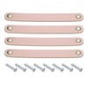 sourcing map 4 Pcs Leather Drawer Pulls, Kitchen and Wardrobe