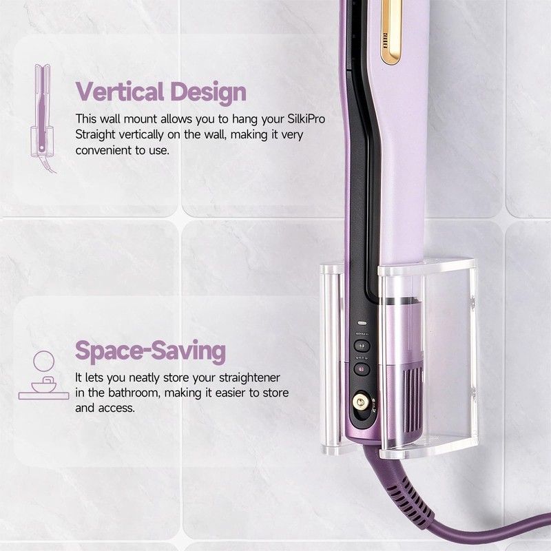 Acrylic Wall Mount Holder Compatible with Shark SilkiPro