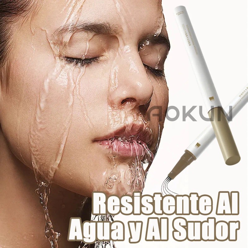 AOKUN 3pzs Delineado De Cejas 3d Lápiz DeCejas Con 4