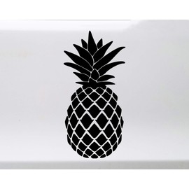 Minglewood Trading Bright Pink - Pineapple Vinyl Decal - Ananas Trees Tropical Fruit - Die Cut Sticker - 15w x 7.5h inches
