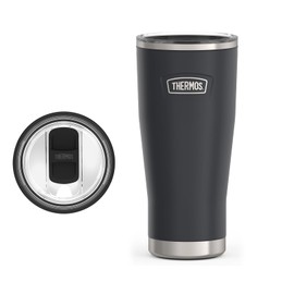 THERMOS ICON SERIES Stainless Steel Cold Tumbler with Slide Lock, 24 Ounce, Granite