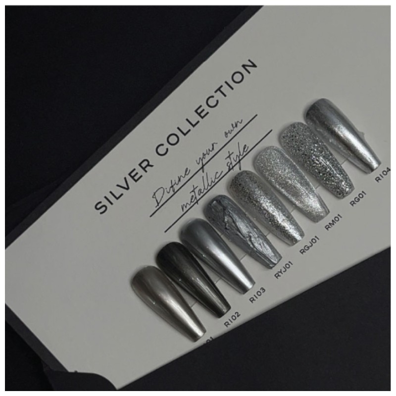 ROZYHIP Siver Collection Metallic Style Gel Nail 10ml, Color:RYJ01