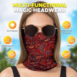 JOEYOUNG Headwear, Bandana, Neck Gaiter Head Wrap Headband Balaclava Magic Scarf