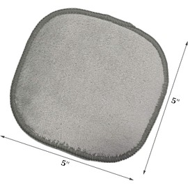 Polyte - Toalla facial desmaquillante de microfibra - Hipoalergénica y sin elementos químicos - Premium - Gris (13 x 13 cm) Pack de 10