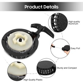 Easy Pull Start Starter Part Aluminium Motorcycle Starter Pocket Bike Motorcycle Mini Pull Starter for 49CC Mini Pocket Dirt Bike Minimoto ATV Quad