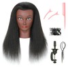 LECIPO Mannequin Head with 100% Real Human Hair for African