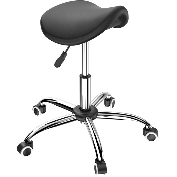 Eueiykw Professional Saddle Stool with Extra-Wide Base Heavy-Duty Stable Stool