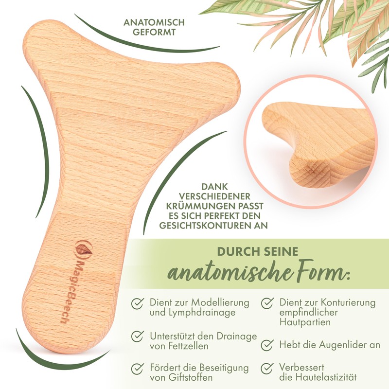 MagicBeech - Face Massager Set: Madero Massage Roller & Face