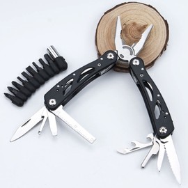 Portable Multitool, Stainless Steel Foldable Multitool Pocket Pliers, Bottle Opener, Screwdriver for Camping, Outdoor Activities, Repair