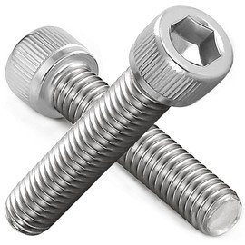 AMLOOPH M8 Screws, M8 X 50mm Allen Socket Head Cap Screws/Bolts - 8mm Diameter Fully Threaded M8 Bolts 50mm A2 Stainless Steel Long Hex Socket Bolt Coarse (Pack Of 10）