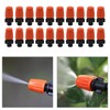 DUZFOREI 50Pcs Adjustable Atomizing Nozzles, 1/4Inch Adjustable Micro Drip Irrigation