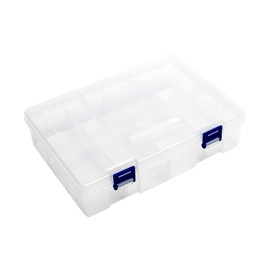 MroMax Component Storage Box - PP Electronic Component Containers Tool Boxes Transparent 9.06" x 6.30" x 2.36"(LxWxH),1pcs