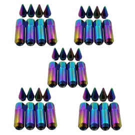 JDMSPEED New Neo Chrome 20PCS M12X1.5 Cap Spiked Extended Tuner 60mm Aluminum Wheels Rims Lug Nuts