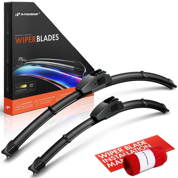 A-Premium Pack of 2 Front Windshield Wiper Blades with Wear