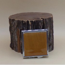 Denco The Gentleman's Pill Box Woodgrain Metal 2.25"x2.5"x.5" New Denco