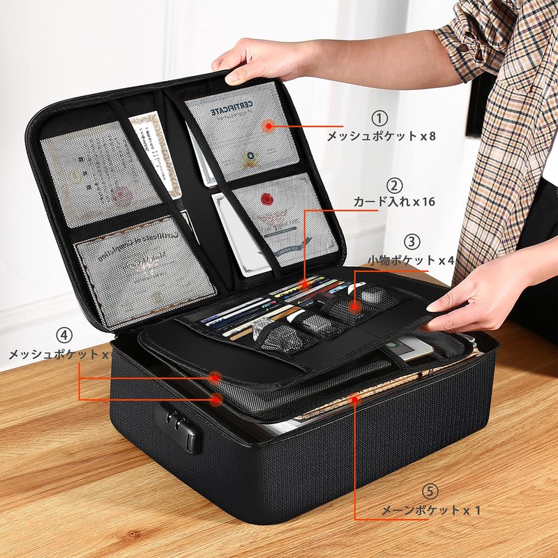 SOTOHE Fireproof Bag, Fire Resistant Temperature 222°F (1,200°C), Fireproof Storage