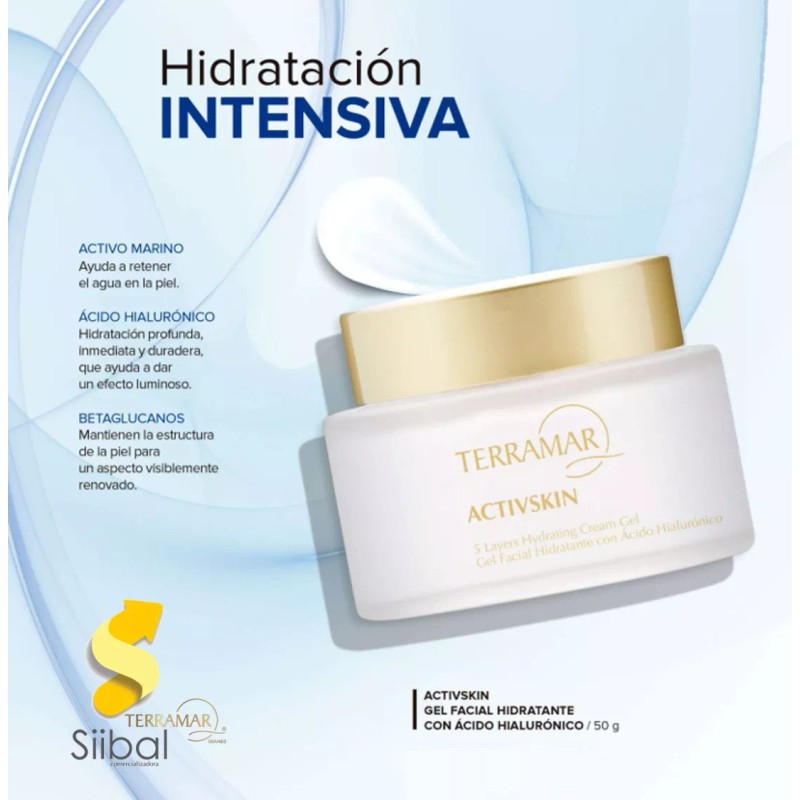 Terramar Activskin Gel Hidratante Ácido Hialurónico Terramar / 50 G