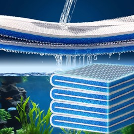 MAQIHAN 2PCS Aquarium Filter Pad - 8-Layer Aquarium Filter Media & Aquarium Filter Floss, Cut to Fit Sponge Foam Pad for Fish Tank, Canister Filter Pads, Pond Filter Media Replacement
