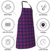 TUFOSERY Phish Red Donut Circles On Blue Apron Bib with