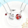 mingkejw 2 Pack Cremation Jewelry Angel Wing Heart Urn Necklace
