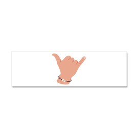 CafePress Surfer Hand Sign Car Magnet 10 X 3 10" x 3", Bumper Magnet