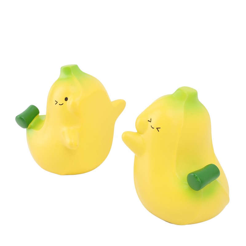 2Pcs Banana Bookend Hugging Bookends Cartoon Resin Bookend Book Stopper