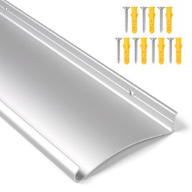 Orechic Heavy-Duty Aluminum Door Rain Drip Guard, 4″ Extra-Wide and Thickened Window Door Rain Deflector, Size 52″ Length, 4″ Wide, 0.8″Height (Silver)