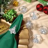 EBOOT 16 PCS Christmas Napkins and Ring Set 8 PCS