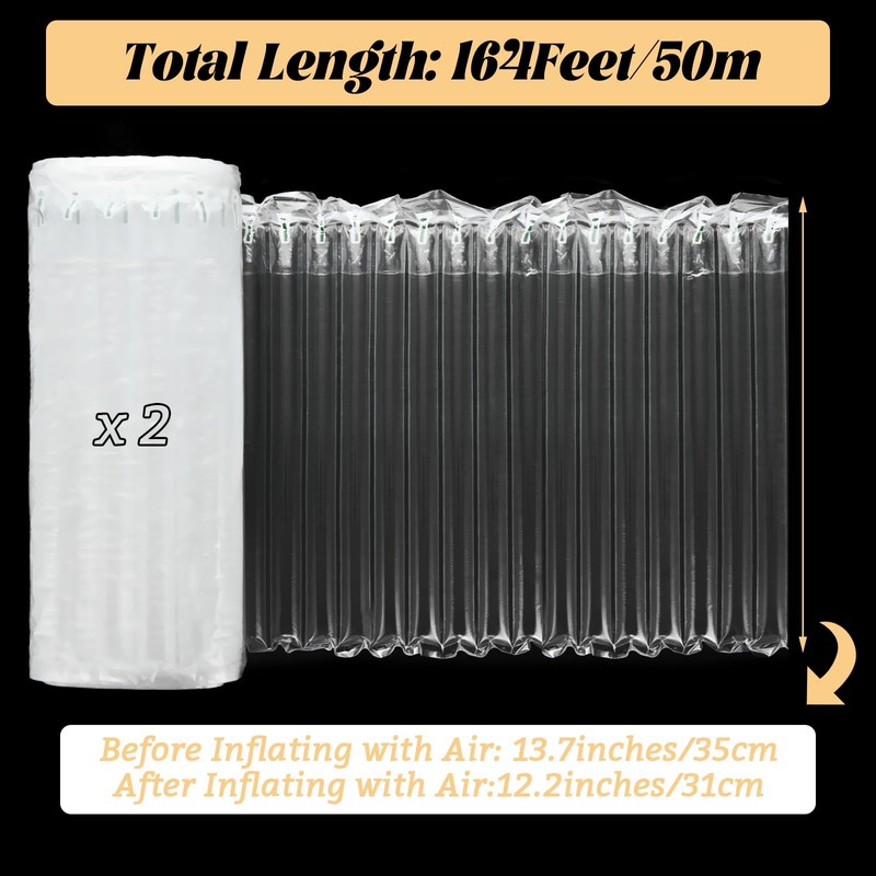 FVIEXE 2PCS 13.7 Inch x 164 Feet Bubble Cushioning Wrap