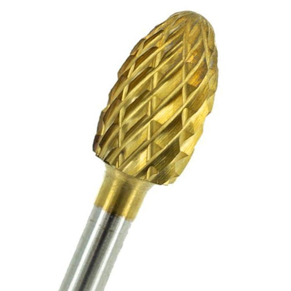 Medicool Gold Carbide -CC5- Football Filing and Shaping Cuticle Remove under Nails Manicure Bit | CC5