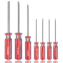 Hex Screwdriver Set Metric MM Sizes 7PCS Precision 1.5mm 2.0mm 2.5mm 3.0mm 4.0mm 5.0mm 6.0mm Allen Wrench for TRX4 Arrma Helicopter Drone Boat RC Cars Quadcopters and More (7)