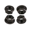 CONPHERON 10pcs Carbon Steel Hex Flange Nuts Black Flange Nuts