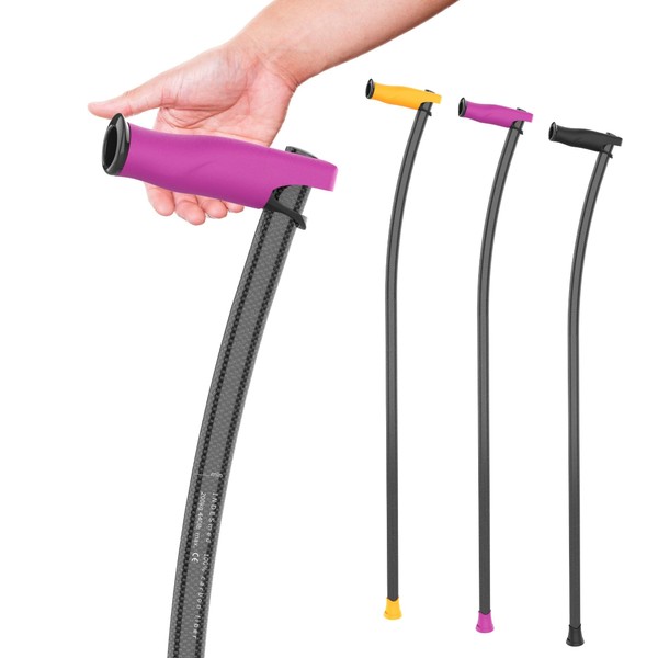 Ultralight Carbon Fiber Walking Cane (<0.44lb) with Ergonomic Curve and