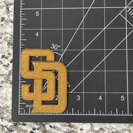 San Diego Padres Gold Patch Logo Embroidered Iron 3x2.25 Inch