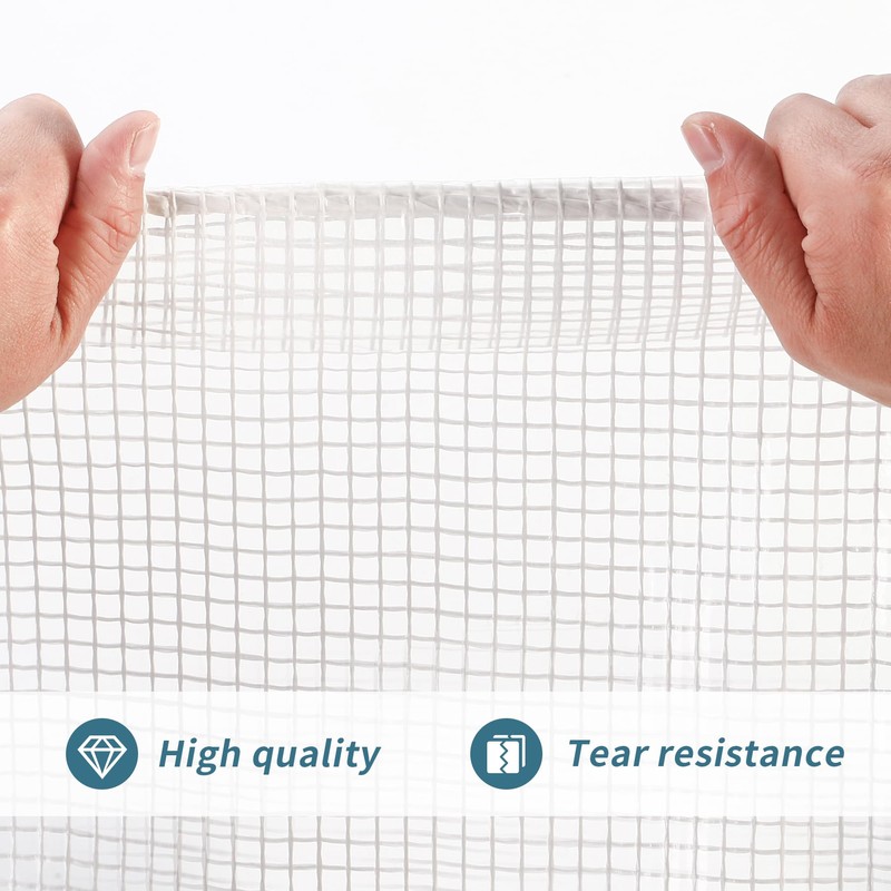 Fuiaktoo1 Heavy Duty Clear Tarp 12x20FT, UV Resistant, Waterproof Greenhouse