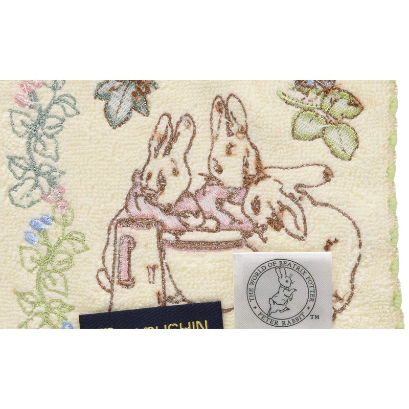 Marushin 5605005400 Hand Towel, Peter's Rabbit, 9.8 x 9.8 inches
