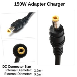 150W 19.5V 7.7A ADP-150NB AC Adapter Laptop Charger for ASUS G74SX G53 G53S G53Sx G53SW G71G G71GX G71V G72GX G73 G73J G51JX-3D G51JX-A1 G51VX-RX05 Adp-150cb Power Supply Cord
