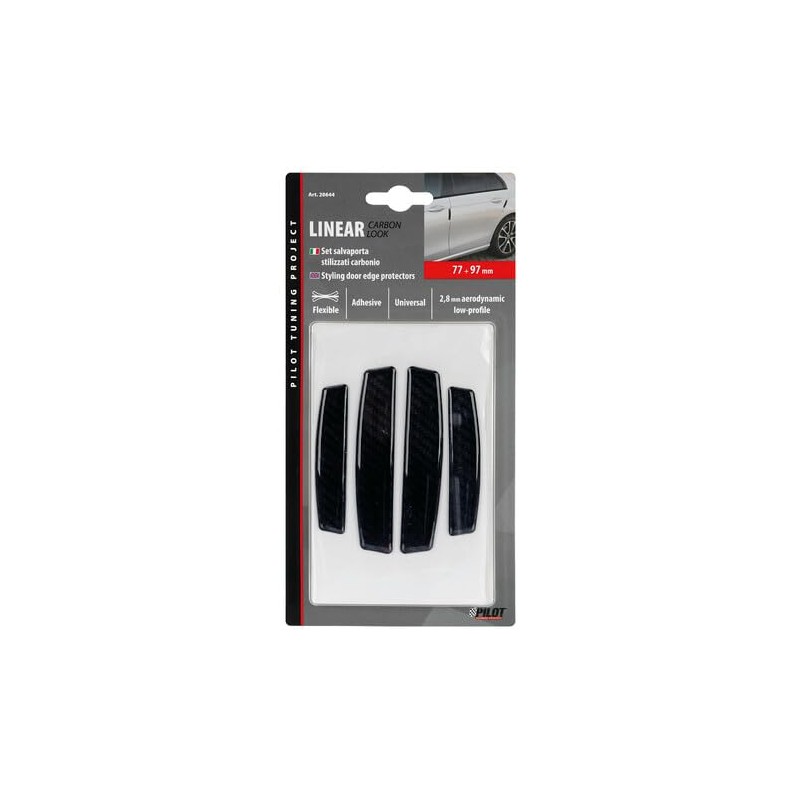 Linear Door Edge Protectors Carbon Look Pack of 4
