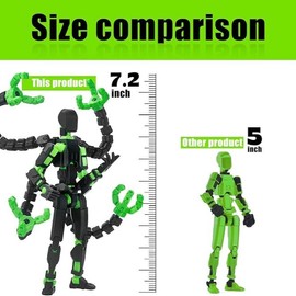 5.5 Inch Assembly Completed T13 Action Figure 3D Printed Multi-Jointed Movable T13 Lucky 13 Dummy 13 Nova 13 Robot 13 Action Figure Desktop Decorations for Game Lovers - Size: 7.2inch
