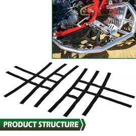 GRAND ORANGE Nerf Bar Nets Compatible with ATV Honda TRX450R 400EX 400X 300EX 300X 2006-2011 Replacement Webbing Black