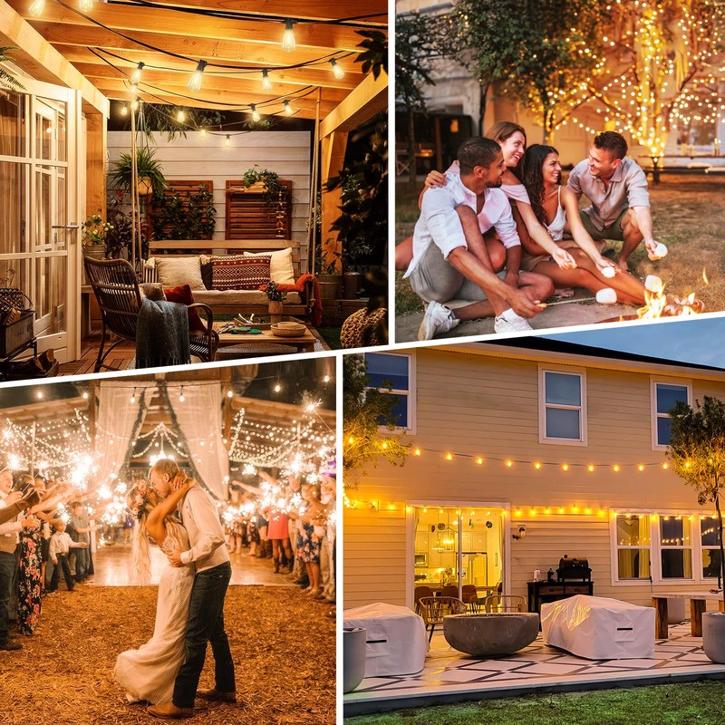 Bosceos Solar Outdoor String Lights Waterproof, 80FT Solar Powered String