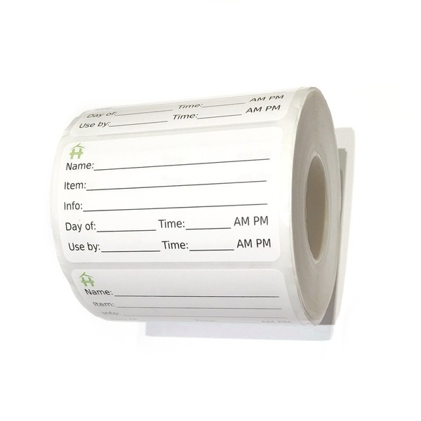 500 Food Labels - Removable Stickers with Large Writable Surface